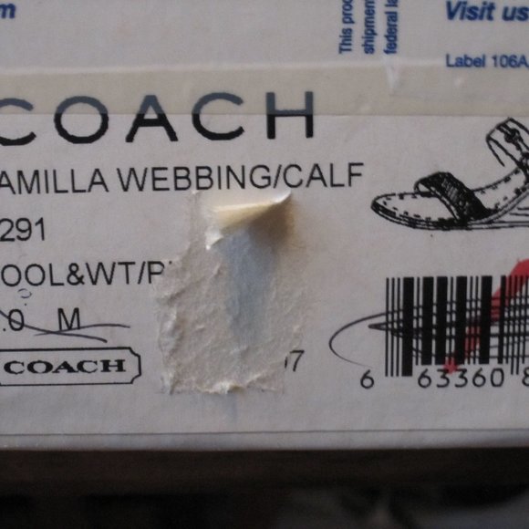 Coach Camilla Wedge Sandal 9B - Picture 8 of 8